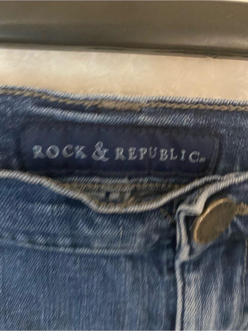 Rock & Republic Distressed Blue Denim Shorts US 16 - Picture 2 of 6
